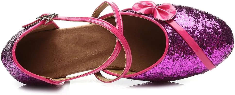 SWDZM Girl Latin/Chacha/Salsa/Performance Dance Shoes Sequin Ballroom Model-208