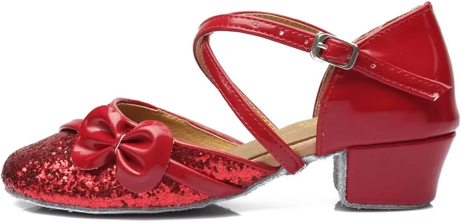 SWDZM Girl Latin/Chacha/Salsa/Performance Dance Shoes Sequin Ballroom Model-208