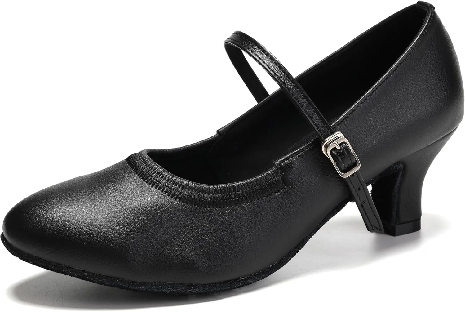 SWDZM Latin Ballroom Dance Shoes Women Closed Toe Character Tango Practice Dancing Shoes
