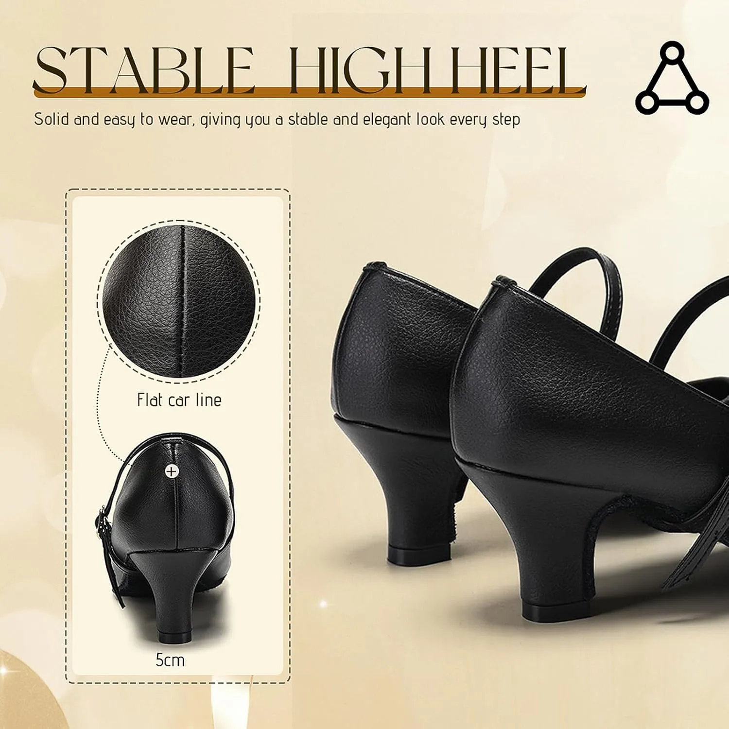 SWDZM Latin Ballroom Dance Shoes Women Closed Toe Character Tango Practice Dancing Shoes