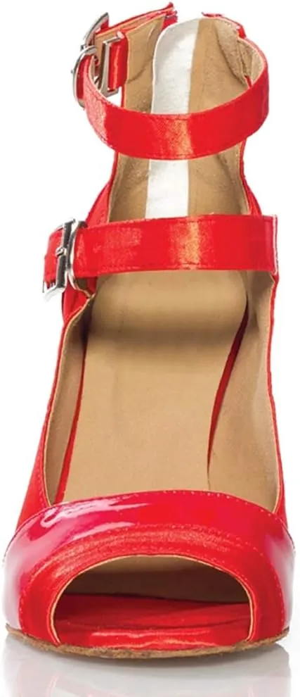 SWDZM Women's Standard Latin Dance Shoes Salsa Ballroom Wedding Performance Dancing Shoes Model-L025