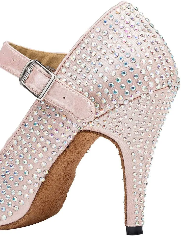 SWDZM Women's Standard Latin/Chacha/Salsa/Rumba Dance Shoes Leather Ballroom Model-YCL126