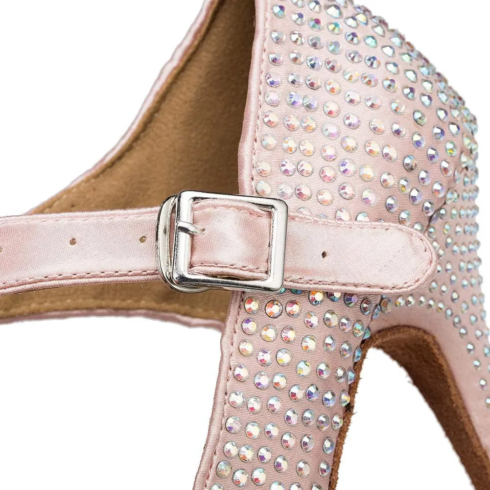 SWDZM Women's Standard Latin/Chacha/Salsa/Rumba Dance Shoes Leather Ballroom Model-YCL126