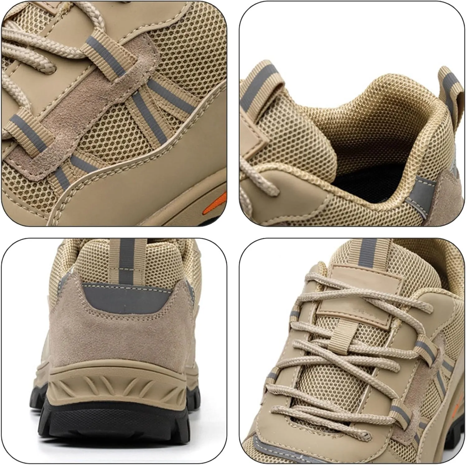 Tennis Shoes Womens Non Slip Lace Up Padded Sneakers Hiking Shoes Men Waterproof Breathable Casual Shoes
