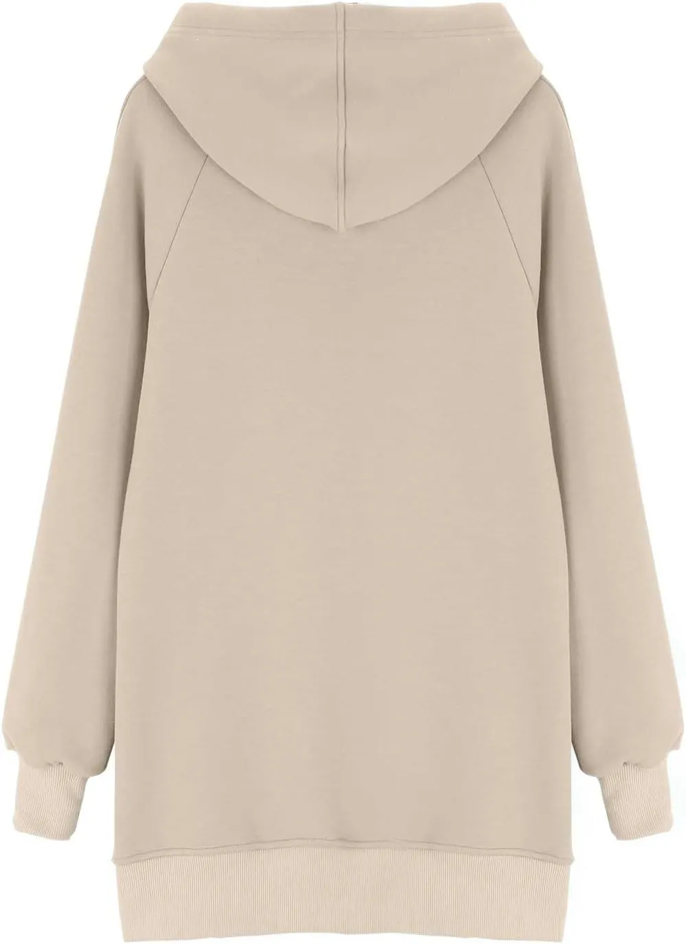 The Warmys Oversized Hoodie Dress, Sherpa Lined Long Sleeve Split Hem Valentines Day Pullover Sweatshirts with Pocket