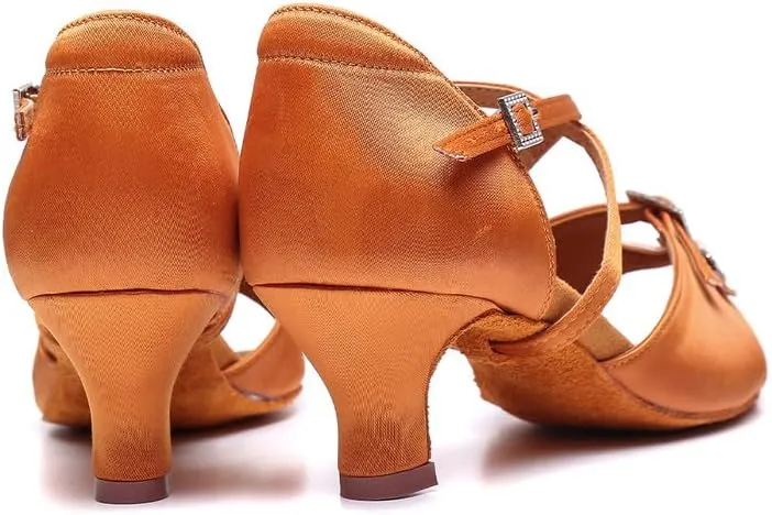 TINRYMX Women's Latin Dance Shoes Ballroom Salsa Cross Strap Professional Practice Dancing Shoes,Model-EM3041
