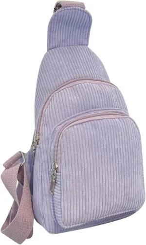 Trendy Sling Bag Bakpack Mini Corduroy Sling Bag Women Shoulder Bag Chest Bag Purse Bag Package