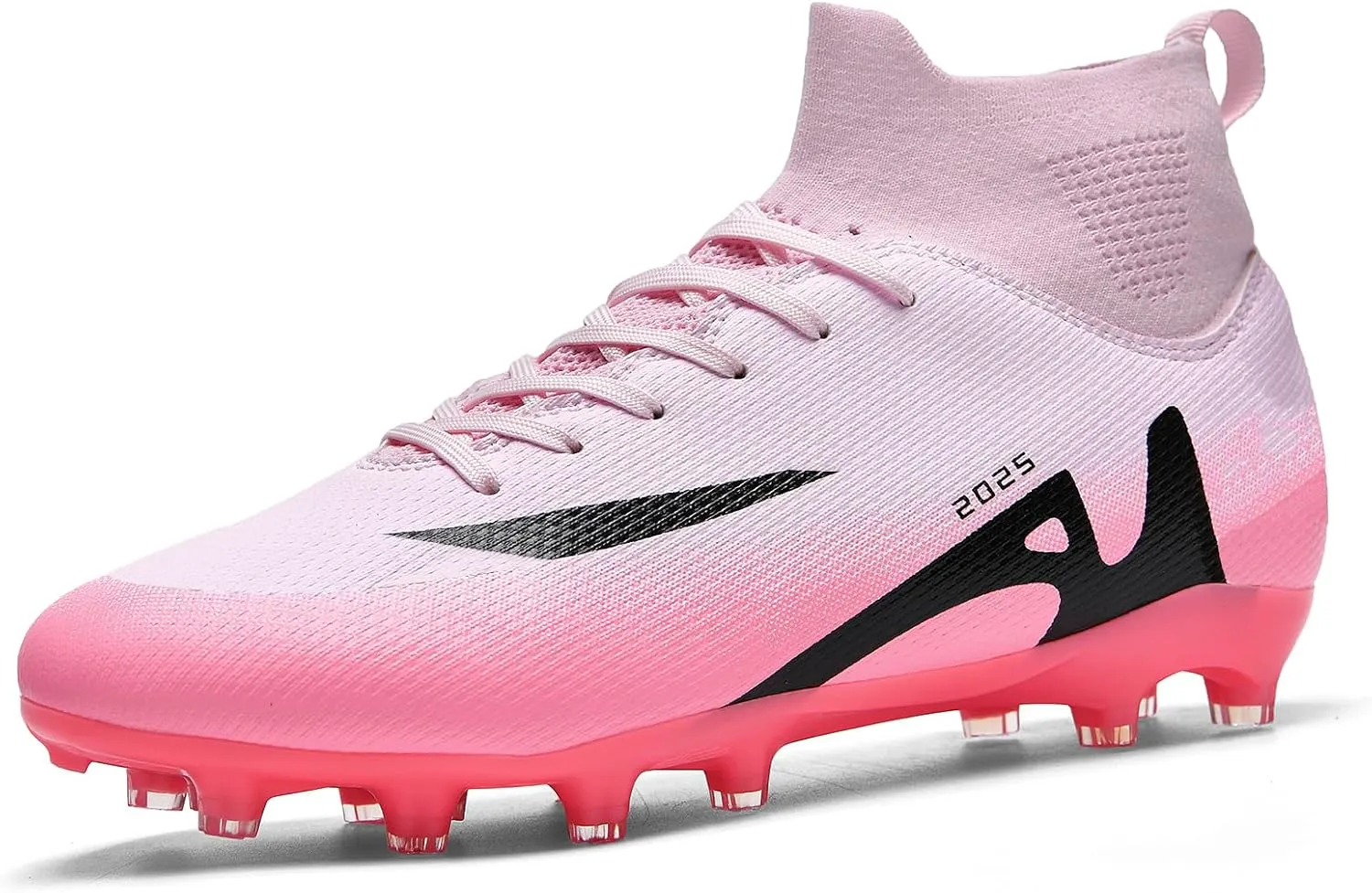 UYO Boys' Soccer Shoes Kids Firm Ground Soccer Cleats Girls Turf Shoes Outdoor Trainning Shoes High Top Youth Football Shoes