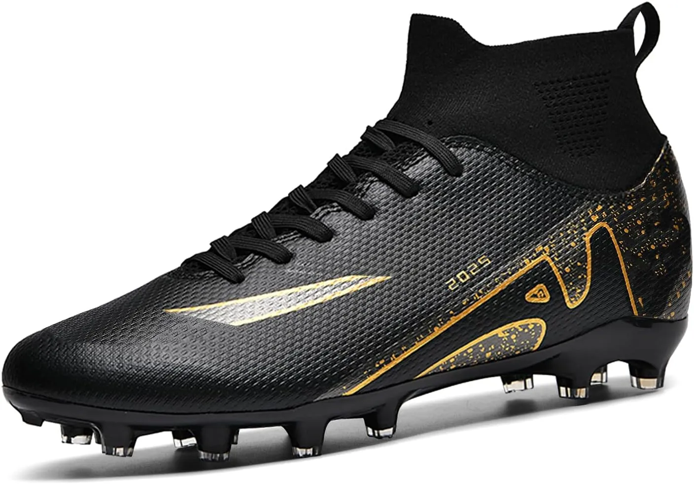 UYO Boys' Soccer Shoes Kids Firm Ground Soccer Cleats Girls Turf Shoes Outdoor Trainning Shoes High Top Youth Football Shoes