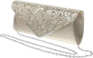 VALICLUD Fashion Clutch Purse Glitter Handbag Magnetic Closure Elegant Evening Bag for Wedding Party