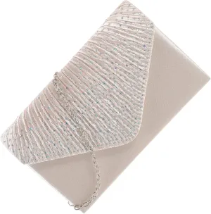 VALICLUD Formal Evening Purses for Women Bridal Clutch Rhinestones Wedding Party Handbag Polyester Material Purse Pink