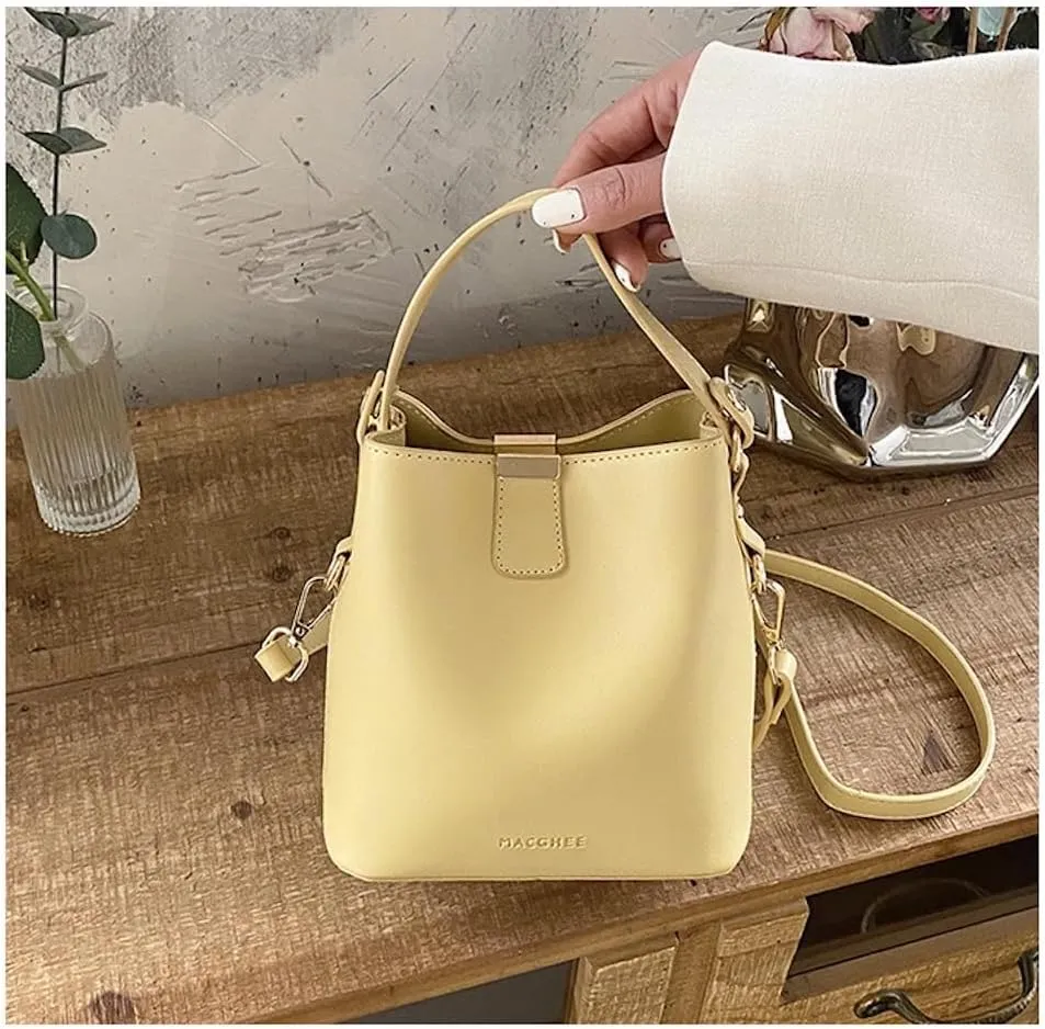 Vanilla Girl Aesthetic Small Bucket Bag for Women Small Satchel Bag Purses Crossbody Bag Handbag Mini Tote Bags