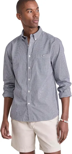 vineyard vines Men's Anegada Gingham Perfect Wash Poplin Shirt