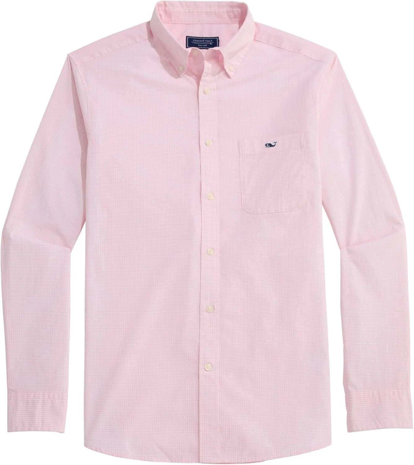 vineyard vines Men's Anegada Gingham Perfect Wash Poplin Shirt