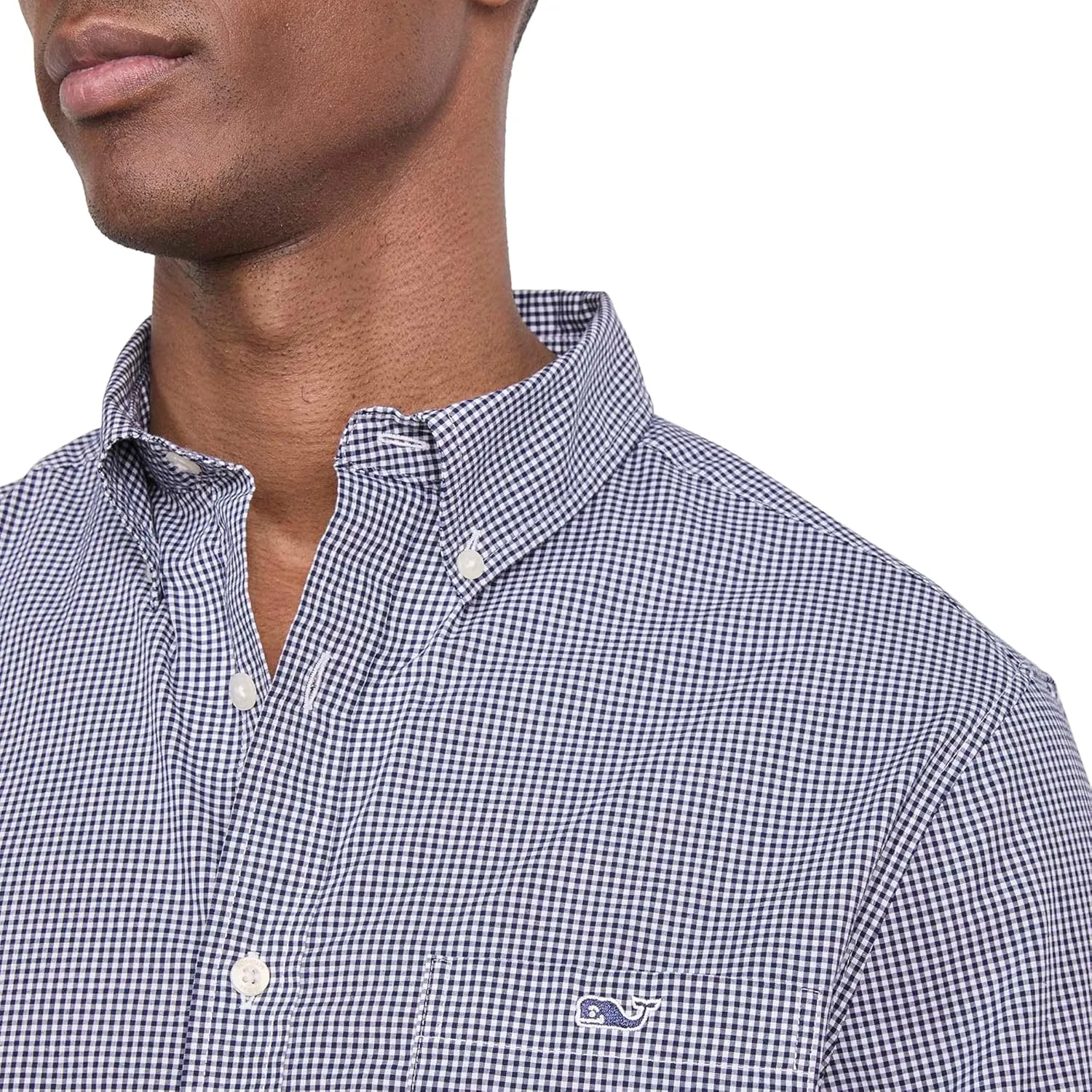 vineyard vines Men's Anegada Gingham Perfect Wash Poplin Shirt