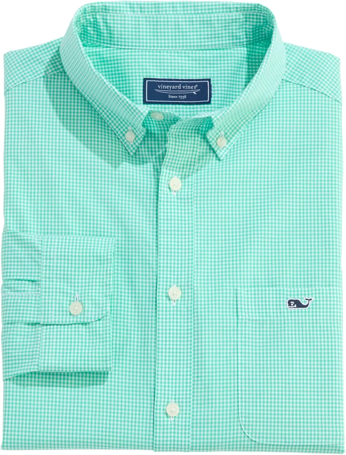 vineyard vines Men's Anegada Gingham Perfect Wash Poplin Shirt