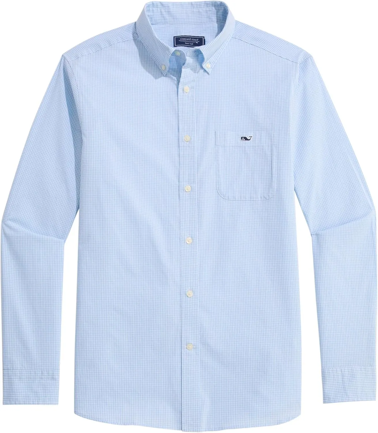 vineyard vines Men's Anegada Gingham Perfect Wash Poplin Shirt