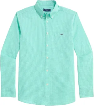 vineyard vines Men's Anegada Gingham Perfect Wash Poplin Shirt