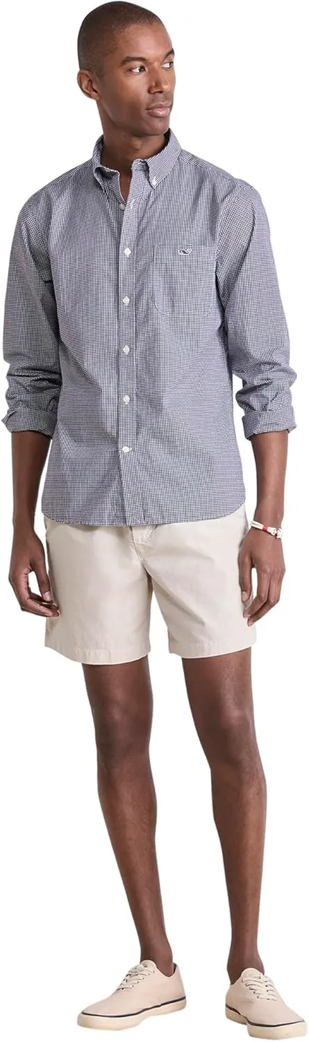 vineyard vines Men's Anegada Gingham Perfect Wash Poplin Shirt