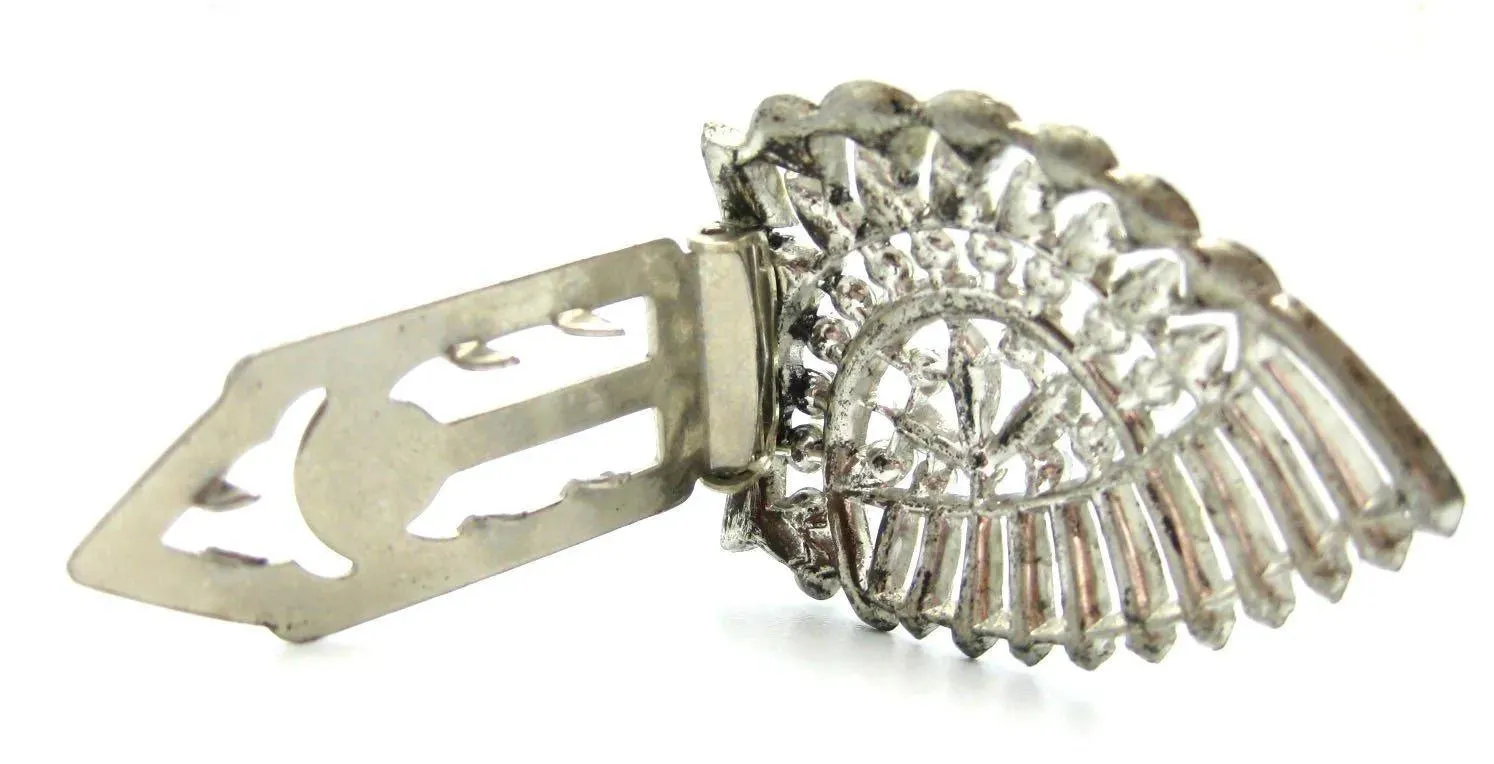 Vintage 1940s Diamante Dress Clip Brooch