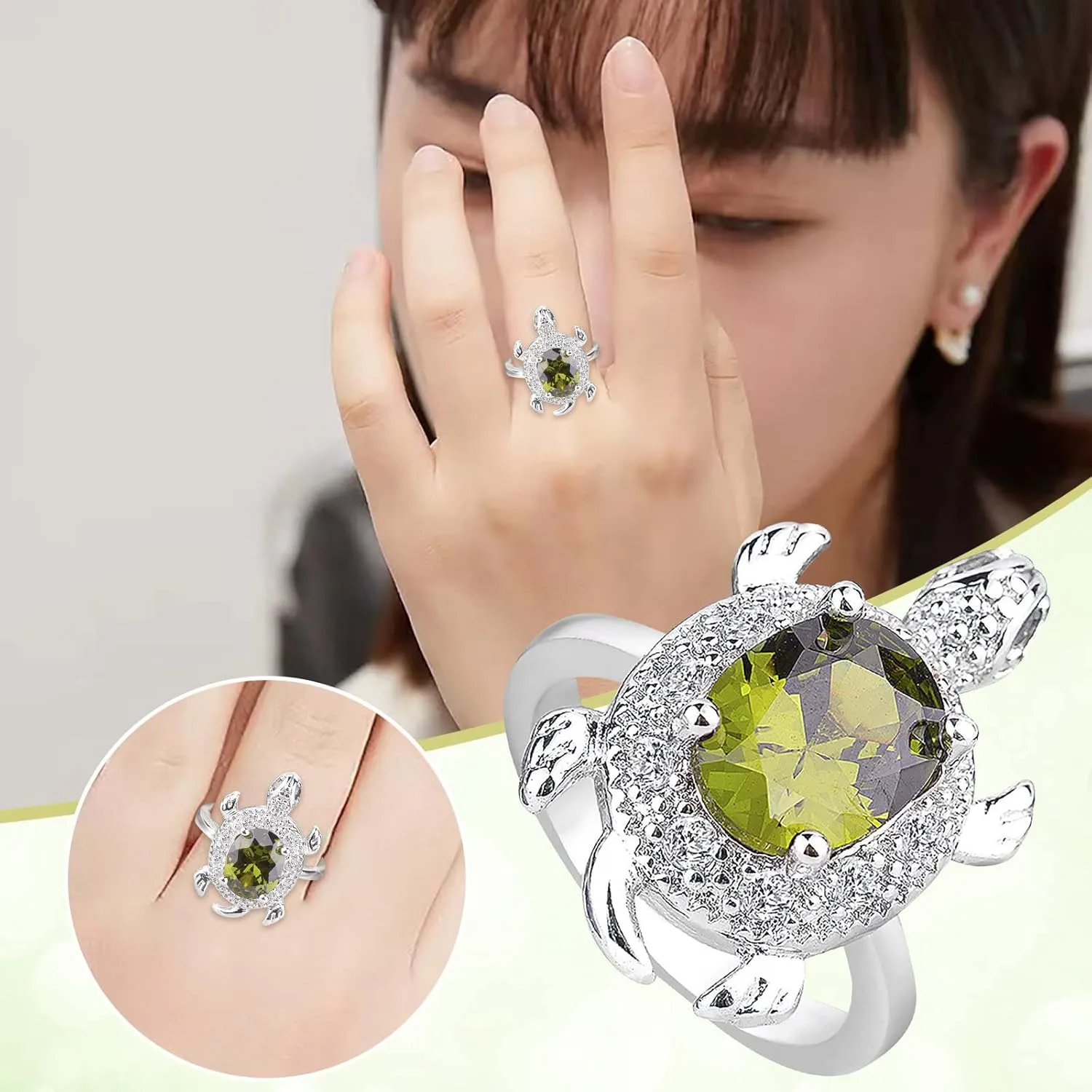 Vintage 925 Sterling Silver Women Ring Shiny Oval Zircon Engagement Wedding Anniversary Cocktail Stacking Finger