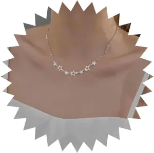 Vintage Tiny Star Choker Necklace Silver Stars Dangle Necklaces Mini Star Pendant Necklaces Celestial Necklace Jewelry for Women