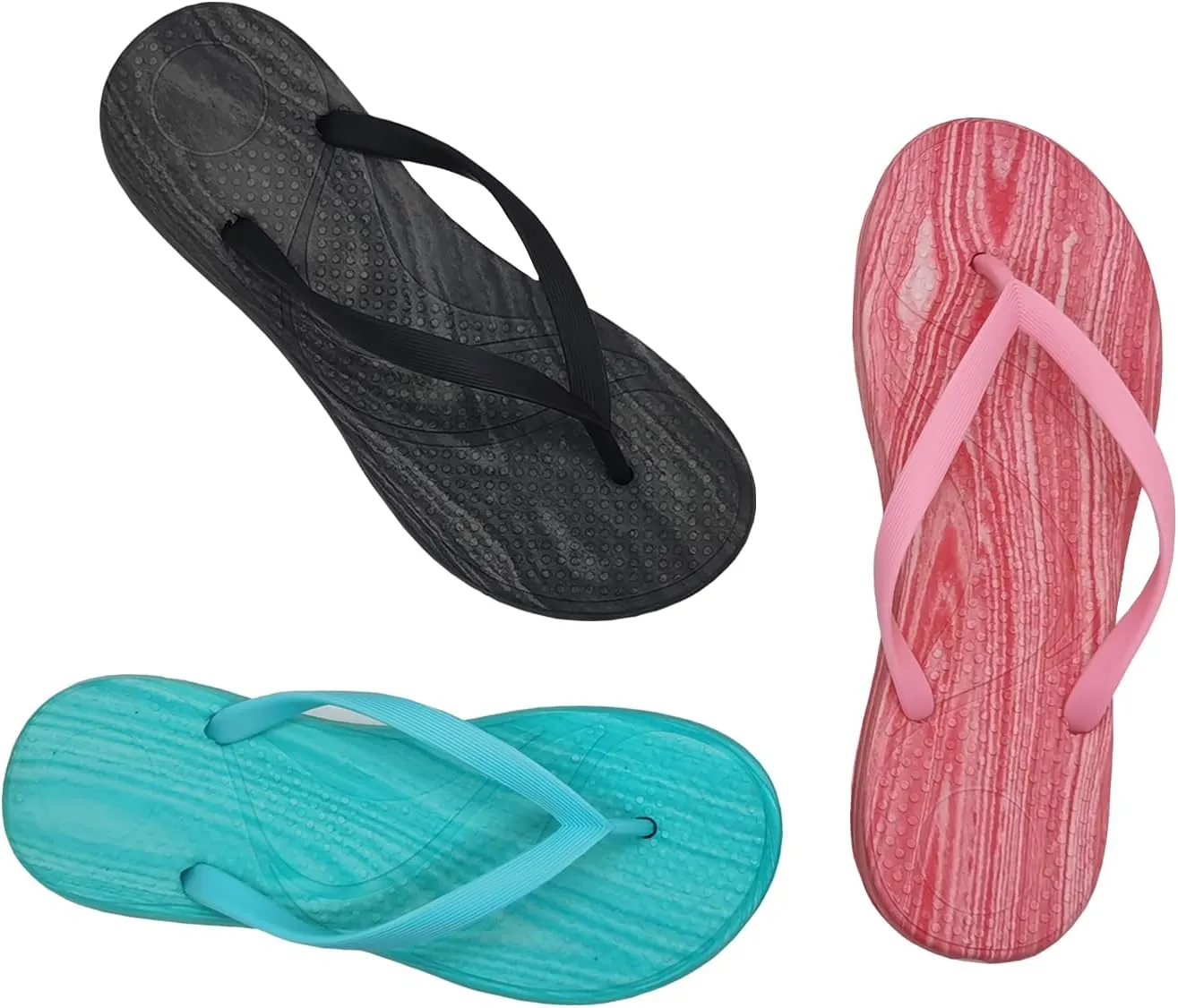 VOVEA Flip Flops For Women Non-Slip Bathroom Shower Shoes Cushion foam Indoor and Outdoor Sandals