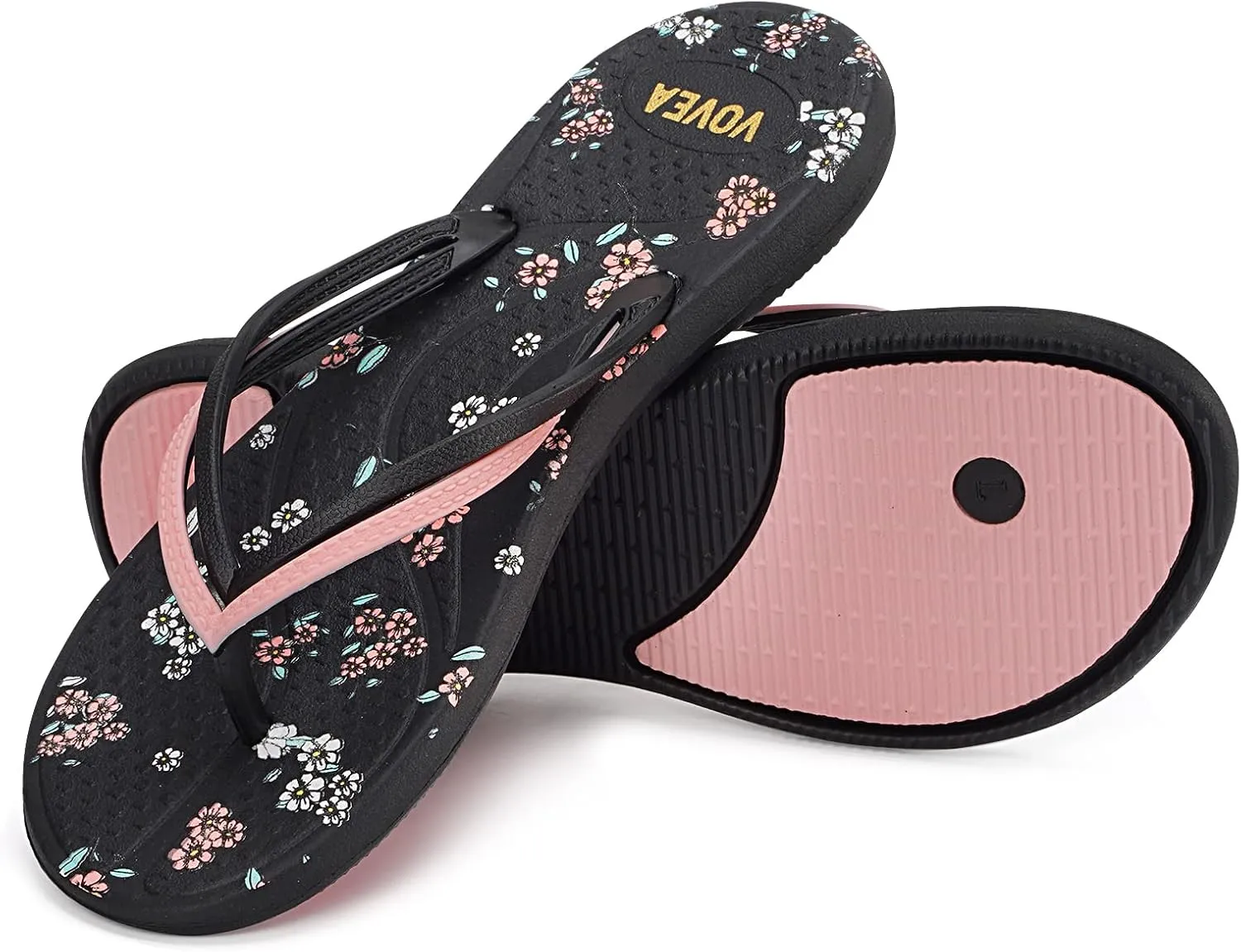 VOVEA Flip Flops For Women Non-Slip Bathroom Shower Shoes Cushion foam Indoor and Outdoor Sandals