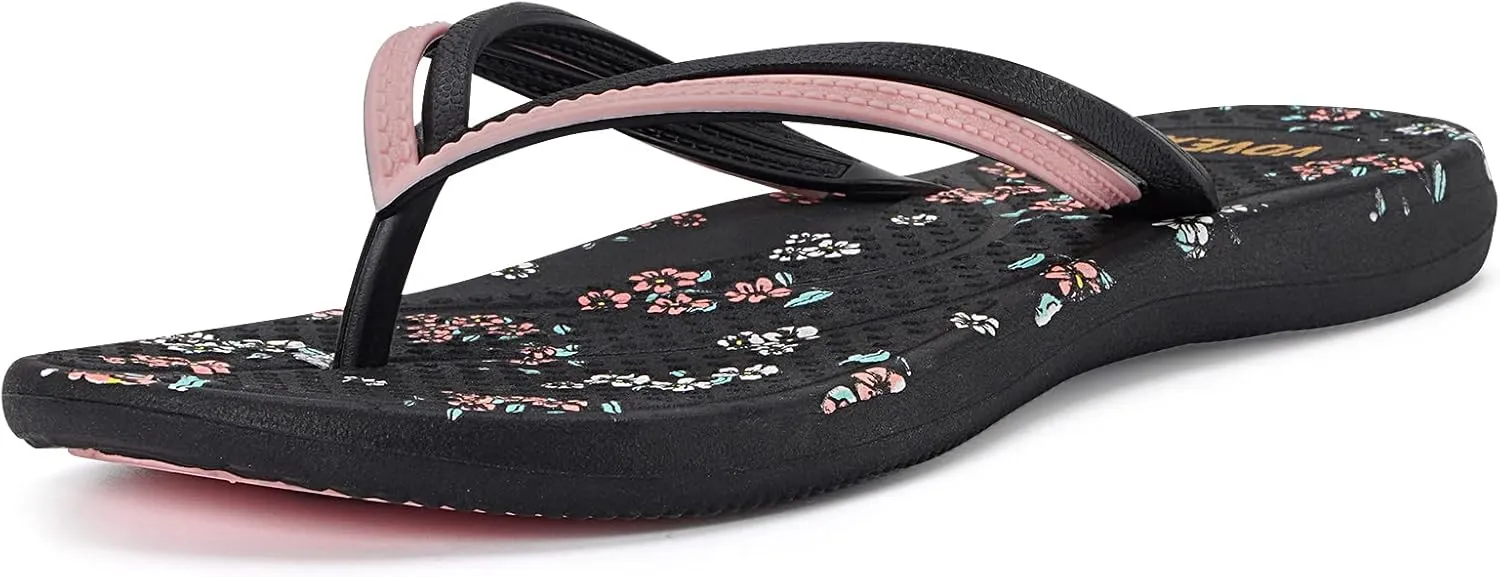 VOVEA Flip Flops For Women Non-Slip Bathroom Shower Shoes Cushion foam Indoor and Outdoor Sandals