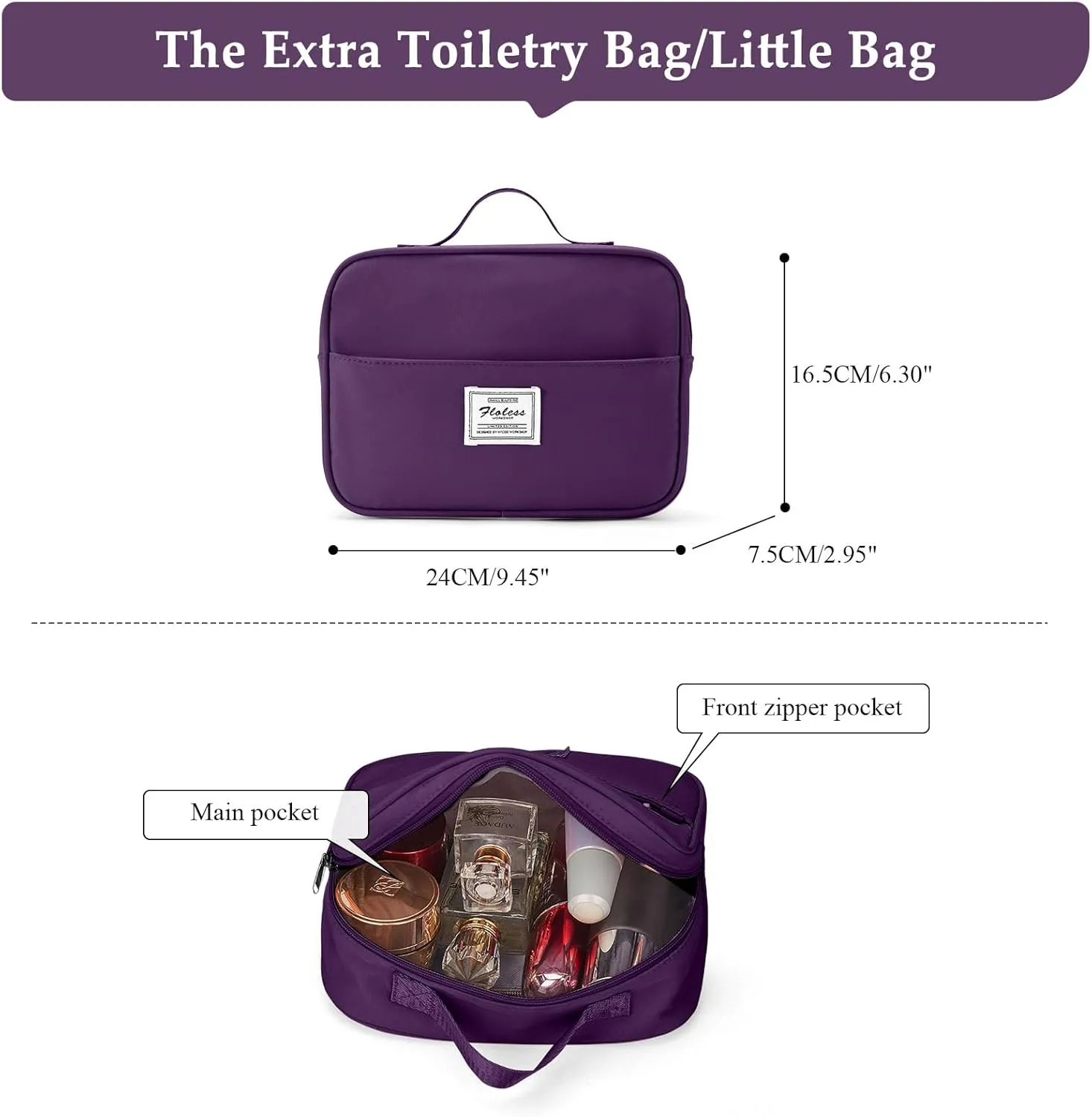 Weekender Bags for Women,Personal Item Travel Bag with Shoes Compartment,Overnight Travel Duffel Bag with Quilted Toiletry Bag