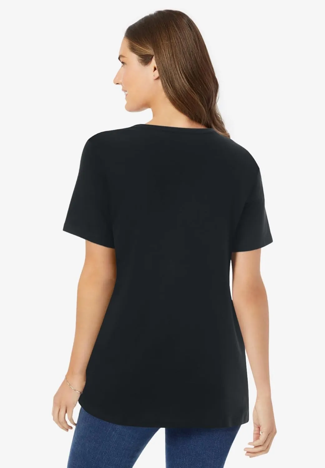 Woman Within Women's Plus Size Perfect Crewneck Tunic