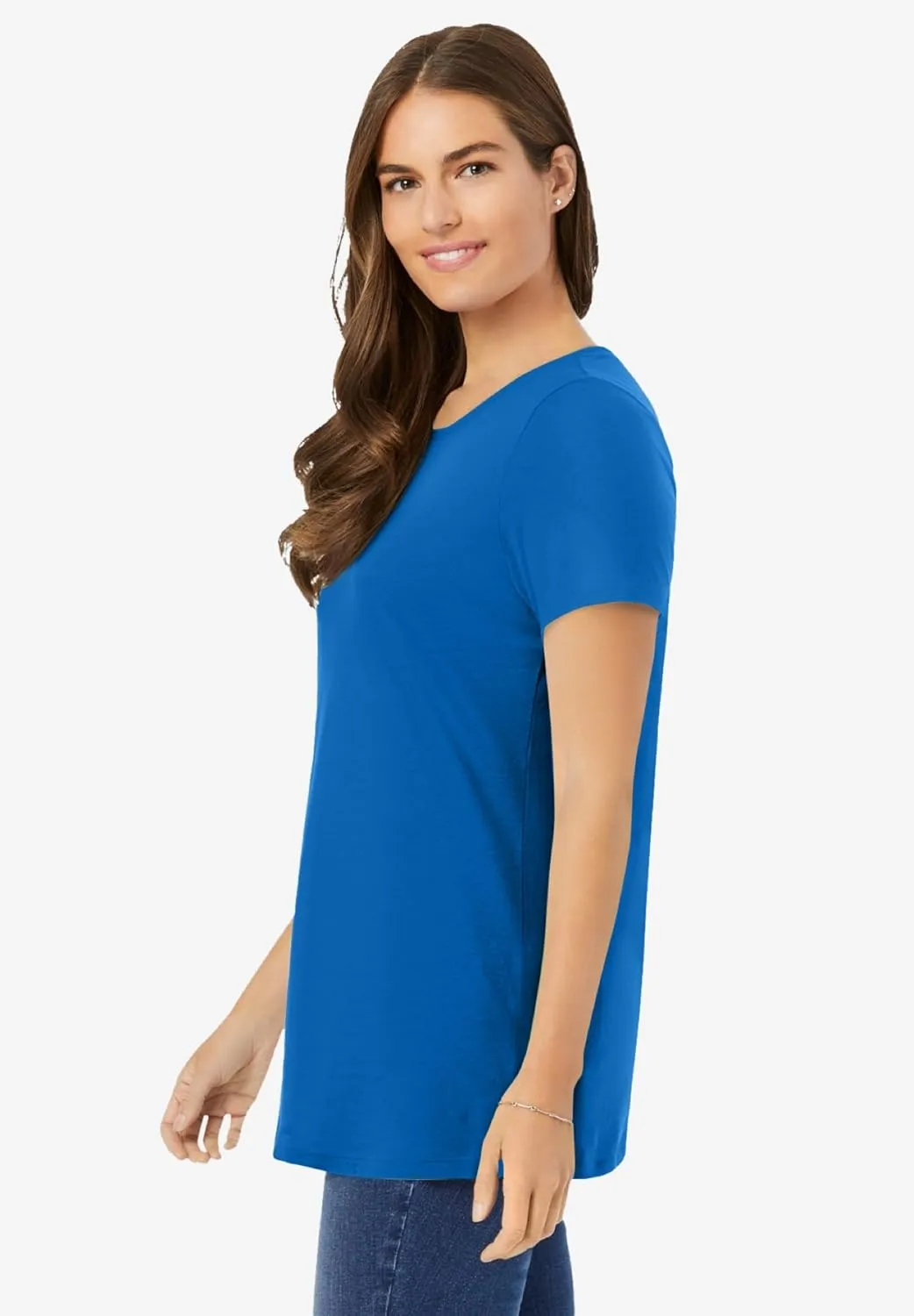 Woman Within Women's Plus Size Perfect Crewneck Tunic
