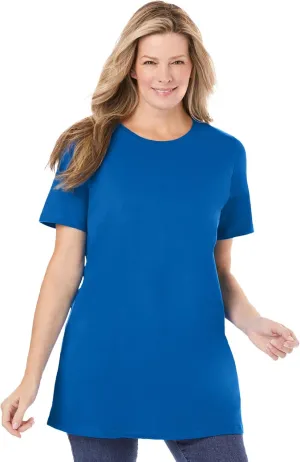Woman Within Women's Plus Size Perfect Crewneck Tunic