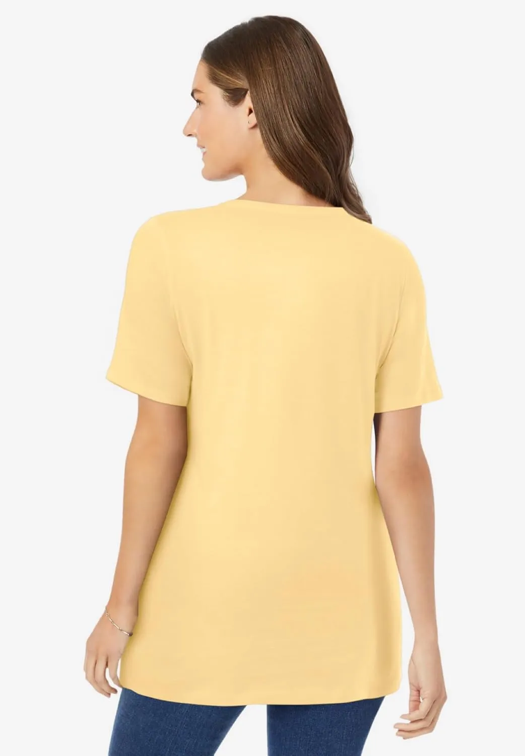 Woman Within Women's Plus Size Perfect Crewneck Tunic