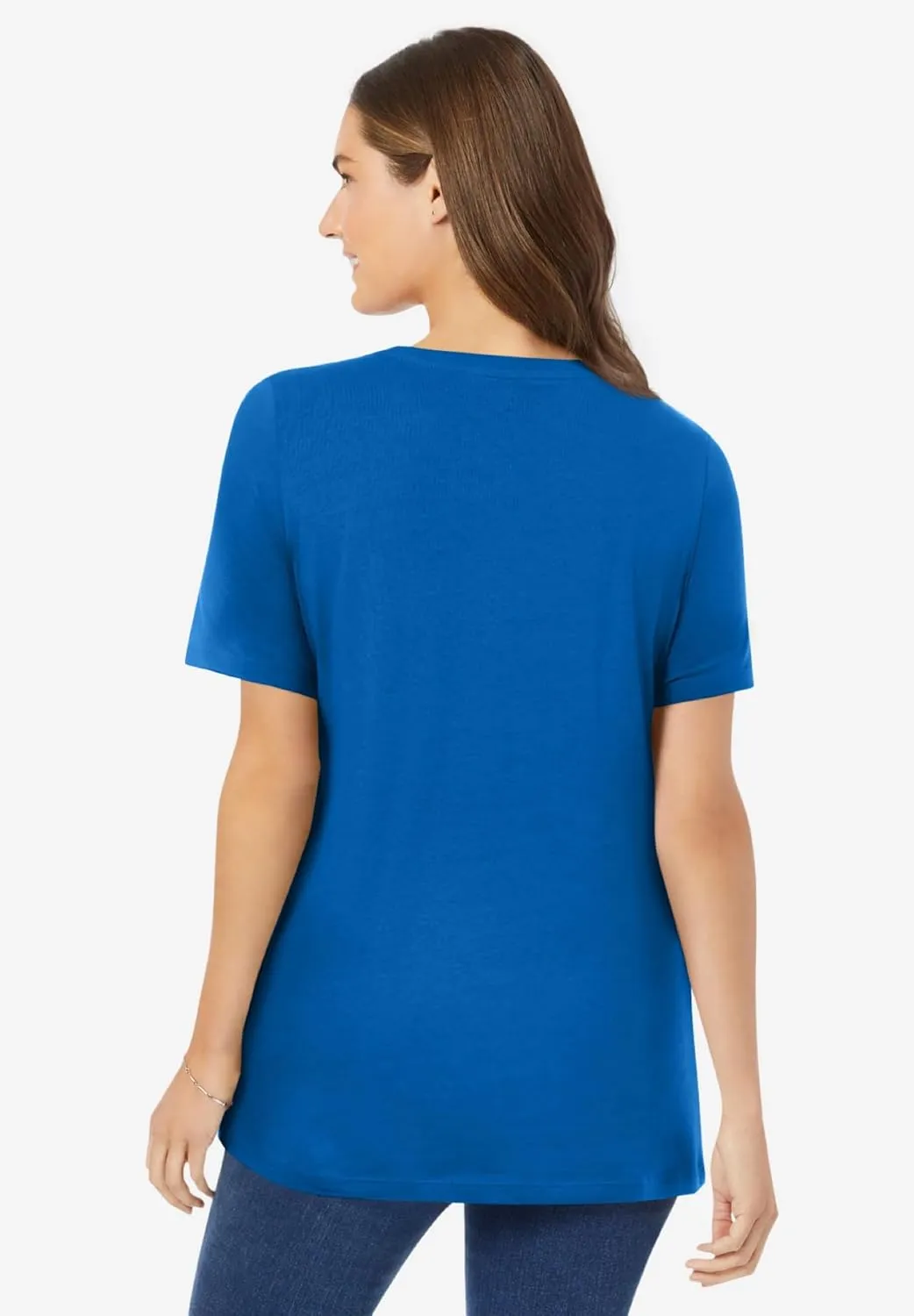Woman Within Women's Plus Size Perfect Crewneck Tunic