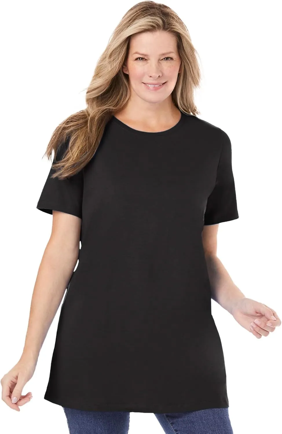 Woman Within Women's Plus Size Perfect Crewneck Tunic