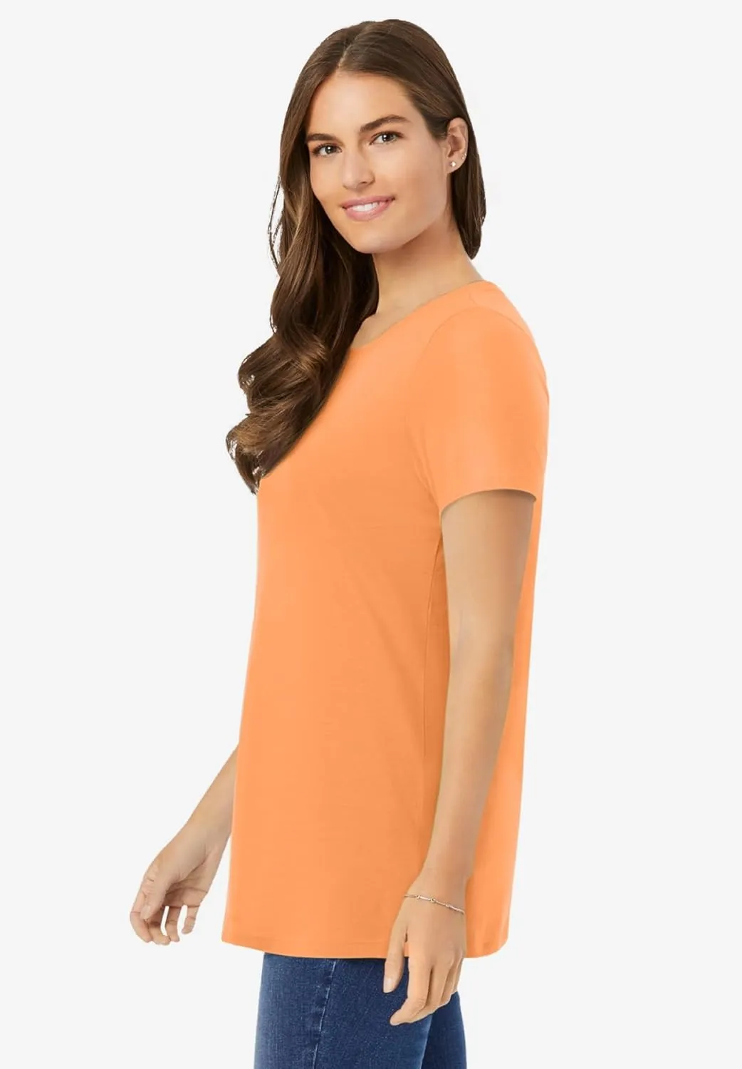Woman Within Women's Plus Size Perfect Crewneck Tunic