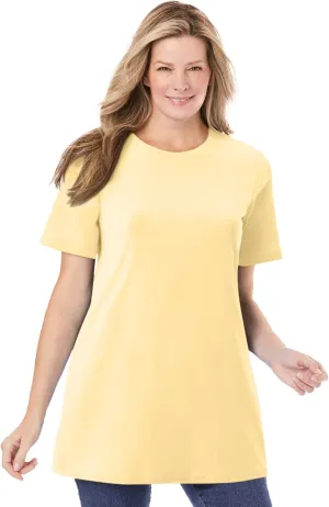 Woman Within Women's Plus Size Perfect Crewneck Tunic