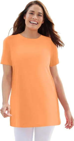 Woman Within Women's Plus Size Perfect Crewneck Tunic