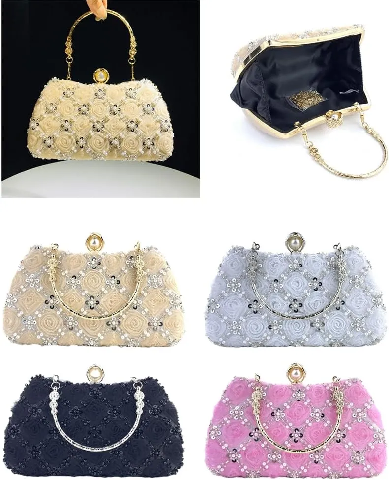 Women Bag Beads Clutches Purse Evening Handbag Evening Clutches Bag Sequins Clutches Bag Evening Bag Bridal Purse