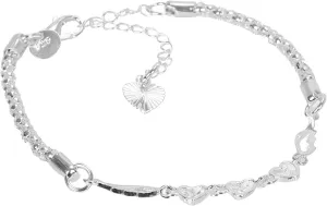 Women Bracelets, Chain Bracelet Adjustable Fine Workmanship Reusable Luxury Love Heart Charm Bracelet Female Jewelry Women