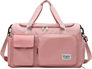 Women Gym Bag with Shoes Compartment,28L Waterproof Duffel Bag,Large Duffle Bag for Sports Travel Yoga Workout