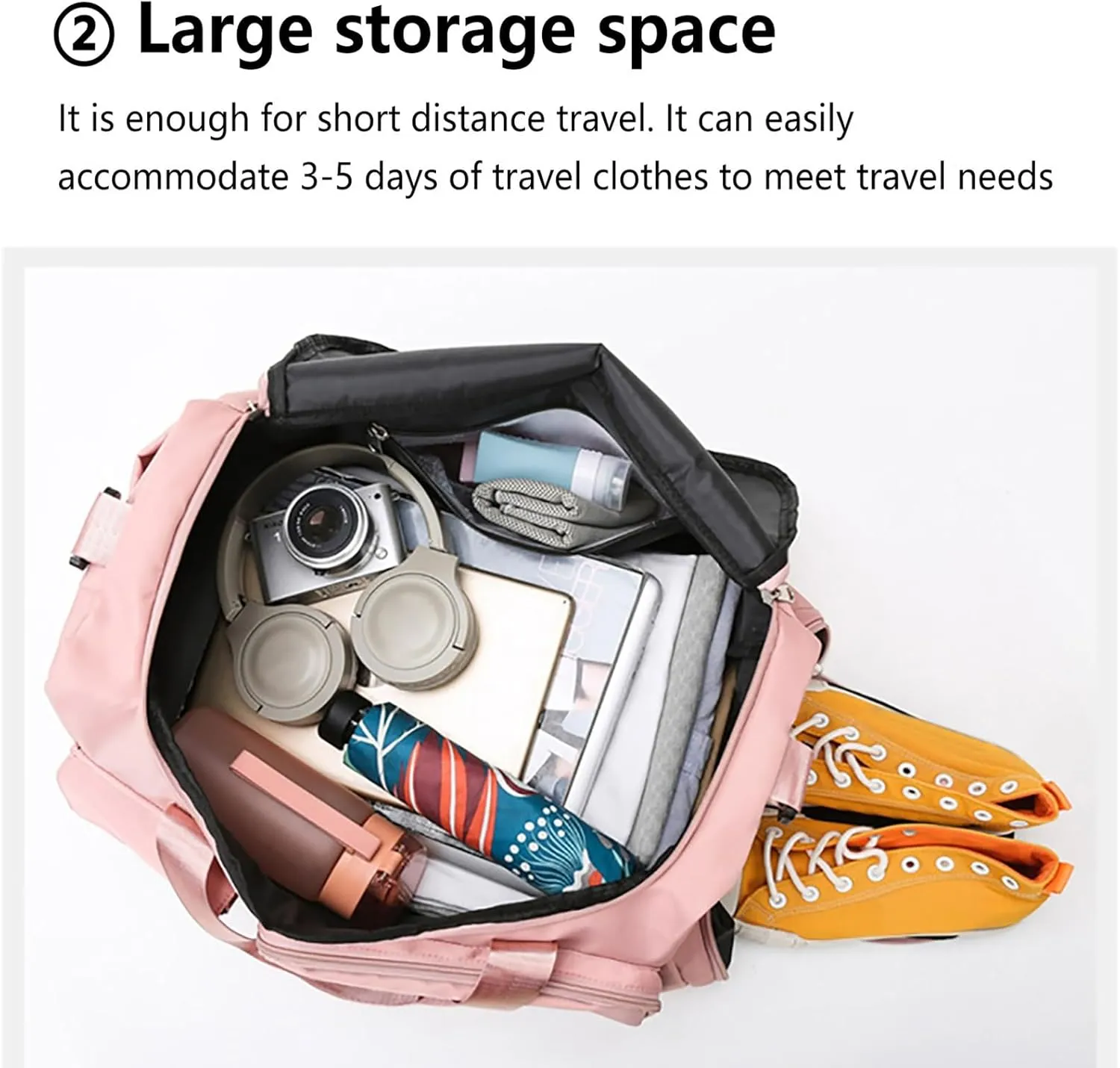 Women Gym Bag with Shoes Compartment,28L Waterproof Duffel Bag,Large Duffle Bag for Sports Travel Yoga Workout