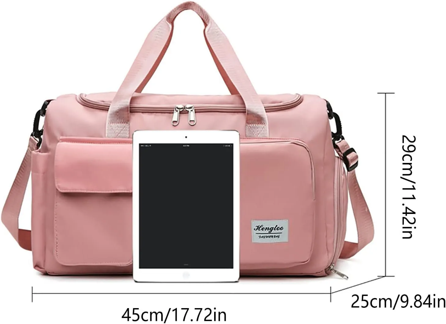 Women Gym Bag with Shoes Compartment,28L Waterproof Duffel Bag,Large Duffle Bag for Sports Travel Yoga Workout