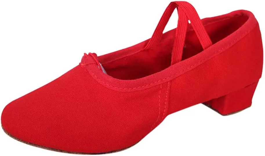 Women Ladies Dancing Prom Ballroom Latin Ballet Dance Singles Shoes Wicker Wedge Heels Women
