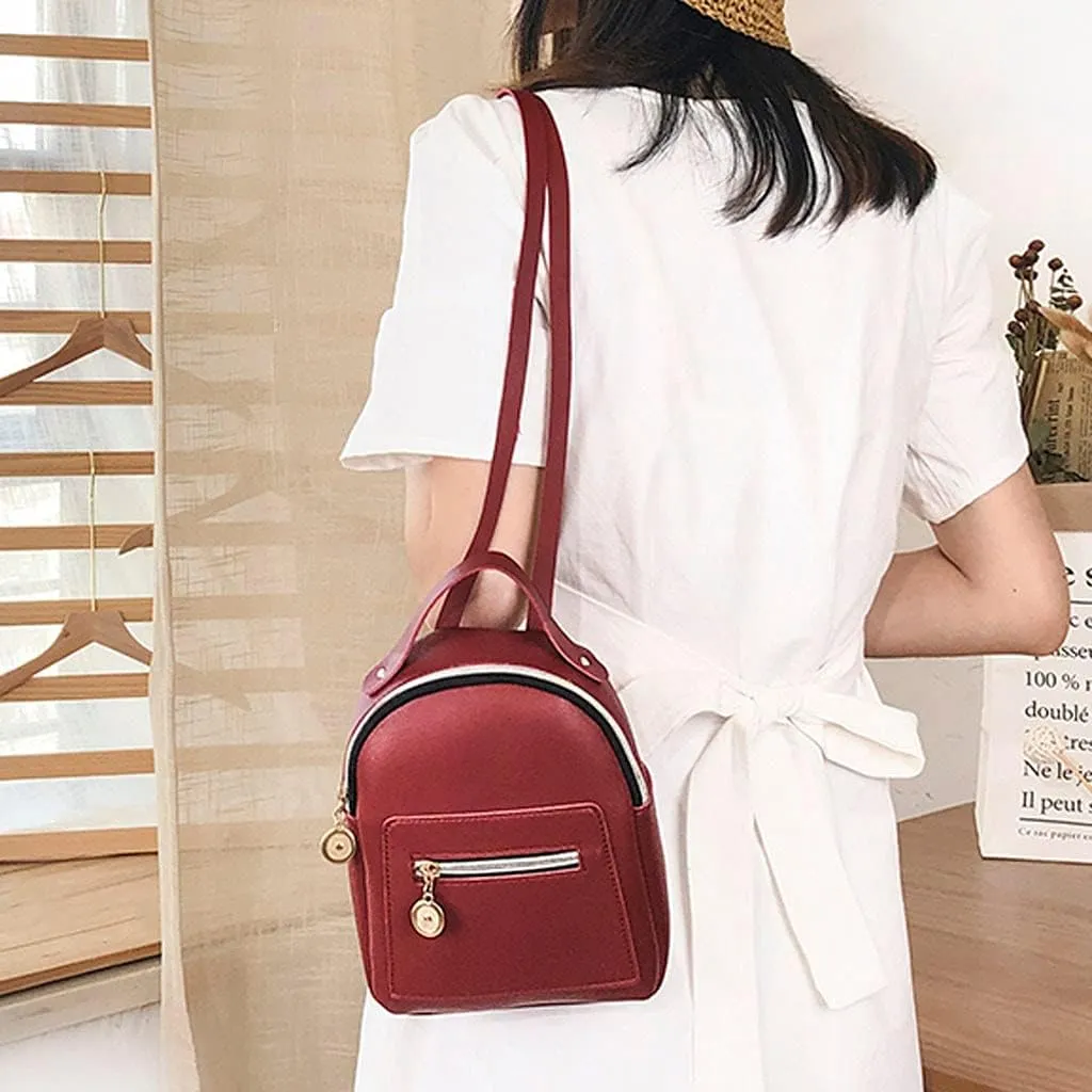 Women Purse Letter Small Mobile Phone Shoulders Bag Backpack Messenger Fashion Bag Rainbow Clear Backpack