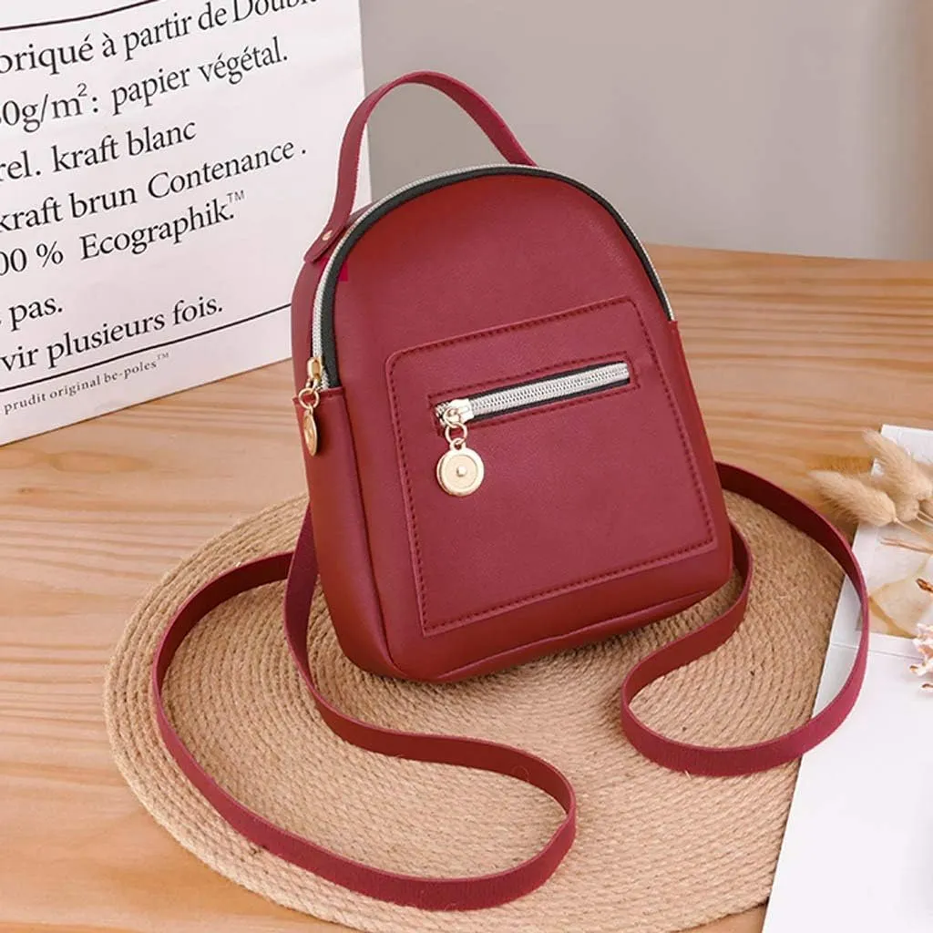 Women Purse Letter Small Mobile Phone Shoulders Bag Backpack Messenger Fashion Bag Rainbow Clear Backpack