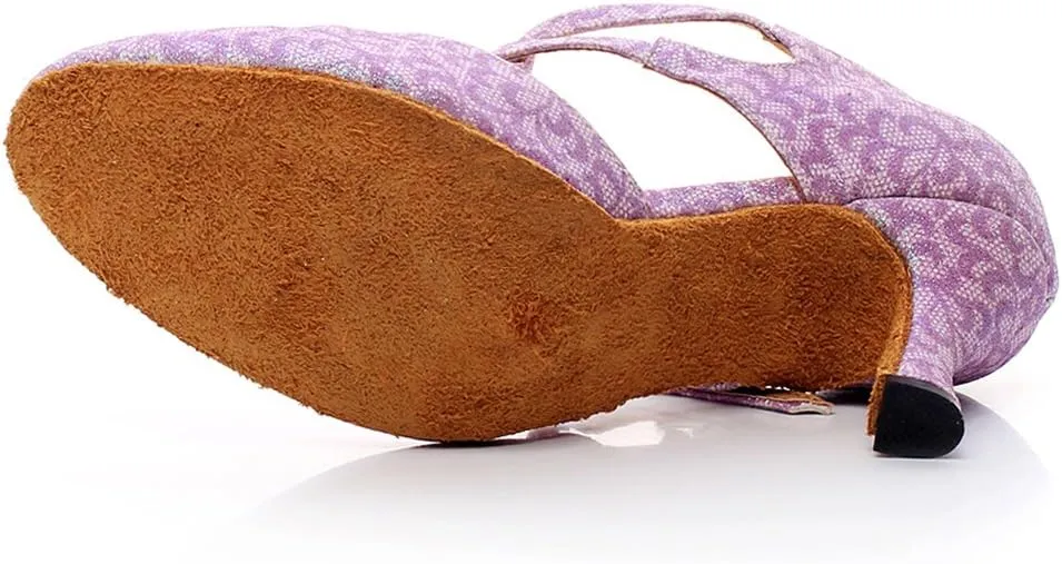 Women's Closed Toe Suede Sole Ballroom Pumps Dance Shoes with 2.7" Heel