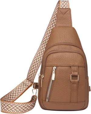 Women's Crossbody Handbags 2024 New Leather Crossbody Fanny Packs for Women,trendy Chest Bag Backpack with Adjustable Strap,cross Body Bag for Hiking Sports Outdoor Travel
