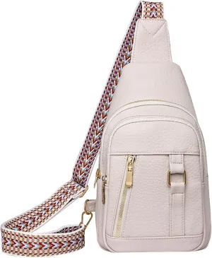 Women's Crossbody Handbags 2024 New Leather Crossbody Fanny Packs for Women,trendy Chest Bag Backpack with Adjustable Strap,cross Body Bag for Hiking Sports Outdoor Travel